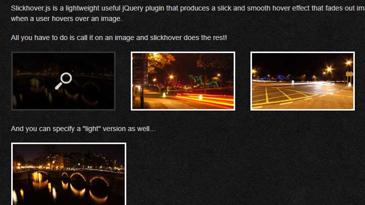 Slickhover.js - 一个轻量级的jQuery插件,可以制作一个平滑鼠标悬停效果