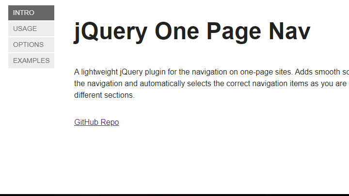 jQuery One Page Nav - jquery单页网站导航插件